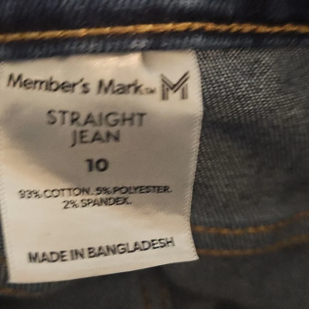 Member's Mark Women's High-Rise Straight Jeans Stretch Leg Fit